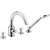 Bateria wannowa 4-otworowa z zestawem prysznicowym